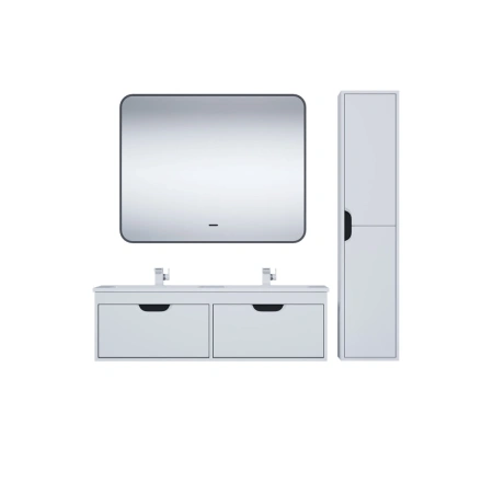 Тумба под двойную раковину Uperwood Modul 120 TModul120WG белая/графит фото