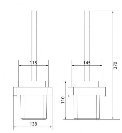 Ершик для туалета Omnires Lugano LU30620CR фото