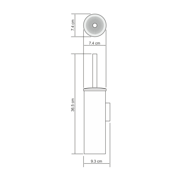 Ершик для туалета WasserKRAFT K-1087BLACK черный матовый фото