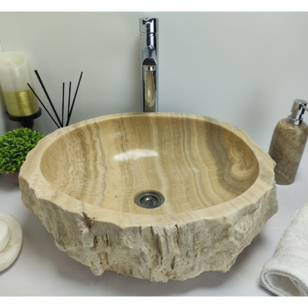 Накладная раковина из оникса Indo Erozy Sunset EO-00426 фото