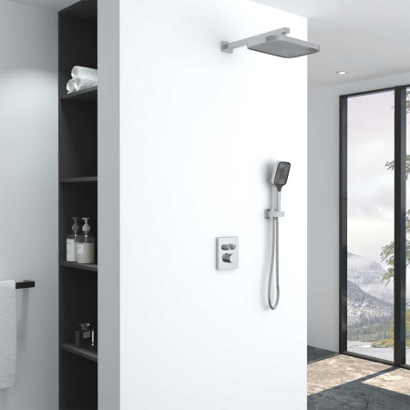 Душевая система скрытого монтажа с термостатом Vincea Inspire VSFW-321MT1CH хром фото