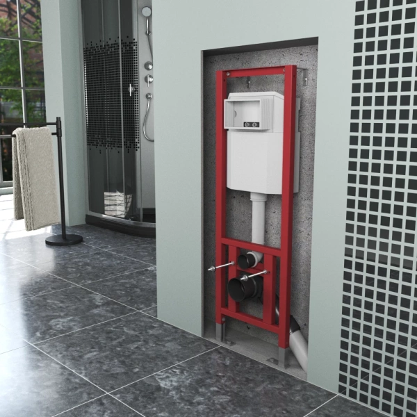 Инсталляция для подвесного унитаза DQ DI8540116 с черной клавишей фото