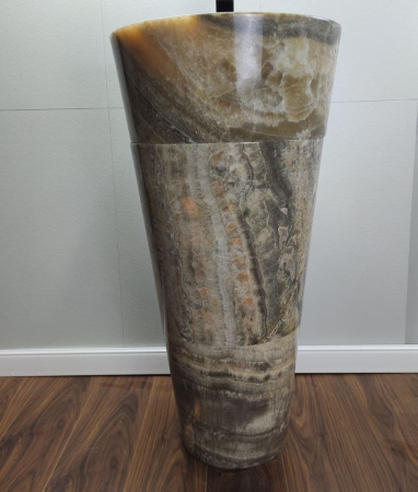 Раковина напольная из оникса Grey ON-01365 (45*45*90) фото