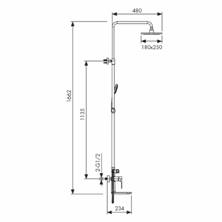 Душевая система (стойка) Kaiser Linear 59182 фото