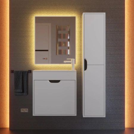 Тумба под раковину Uperwood Modul 60 2930205363 белая/графит фото