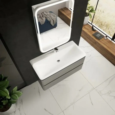 Тумба под раковину Aquame S4 AQM900410GM 100 см, серая фото