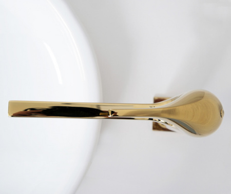 Высокий смеситель для раковины WasserKRAFT Sauer 7103H глянцевое золото фото