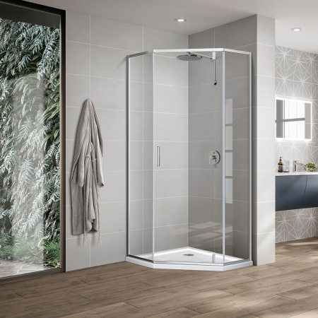 Душевой уголок Vincea Slim-U VSP-2SU900CL 90x90 хром фото