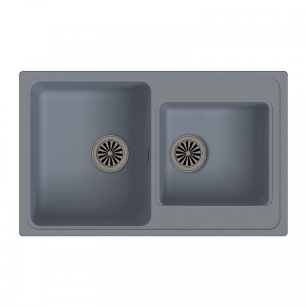 Мойка кухонная Ewigstein Elegant E- 80D серый металлик фото