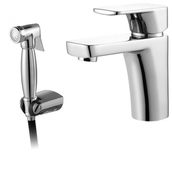 Смеситель для раковины с гигиеническим душем D&K Freie Berlin DA1432601 фото
