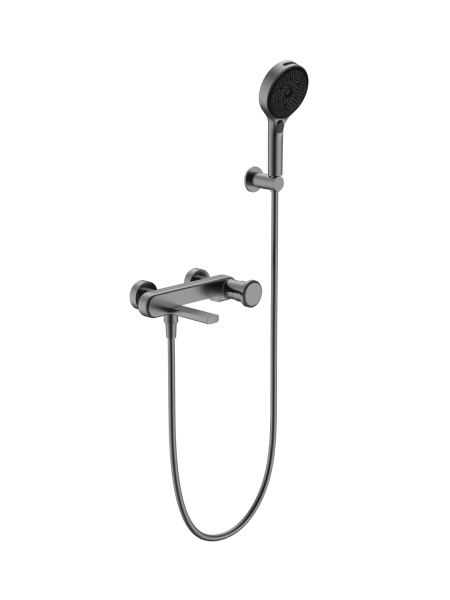 Смеситель для ванны с душем AltroBagno Рикко (Ricco) ALTROBAGNORicco0235GM оружейная сталь фото