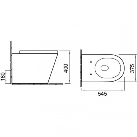 Унитаз приставной SantiLine SL-5020MB черный матовый фото