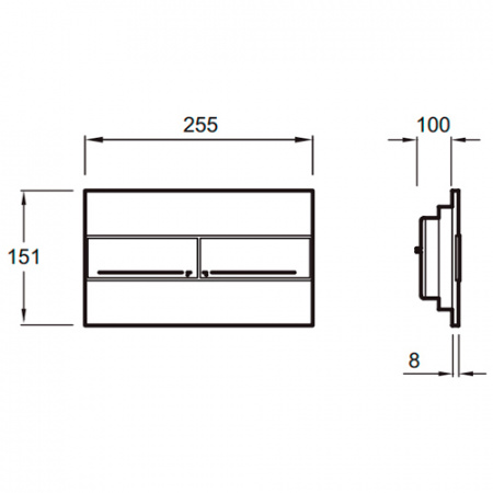 Смывная клавиша Jacob Delafon E4316-CP хром фото