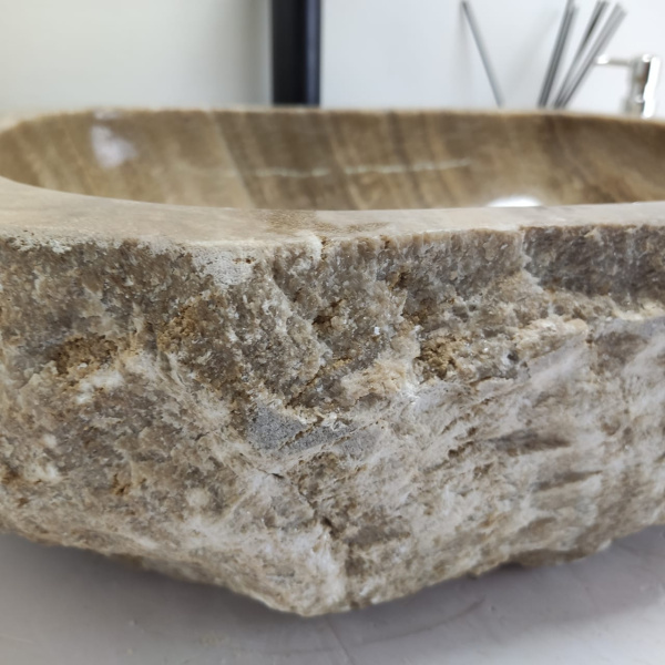 Накладная раковина из оникса Erozy Sunset Brown EO-00744 (52*41*15см) фото