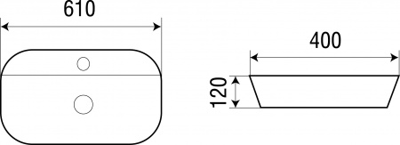Накладная раковина WeltWasser Elbach ELBACH 2203 61х40 фото