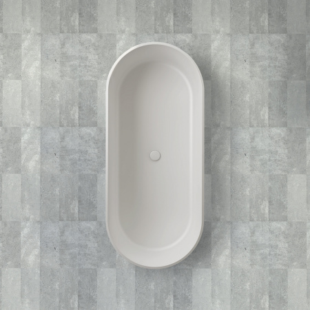 Ванна из искусственого камня Abber Stein AS9607 170x75 белая матовая фото