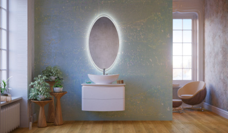 Тумба под раковину Raval Moon 75 Moo.01.75/P/W (Mono.01.75/P/W/RL) фото