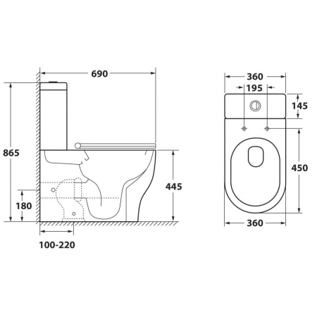 Бачок для унитаза OWL 1975 Tid Cirkel-G OWLT190702/2 белый фото