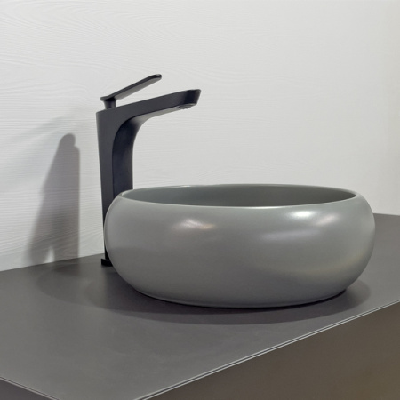 Накладная раковина Comforty 113MH 00-00012226 36x36 светло-серая матовая фото