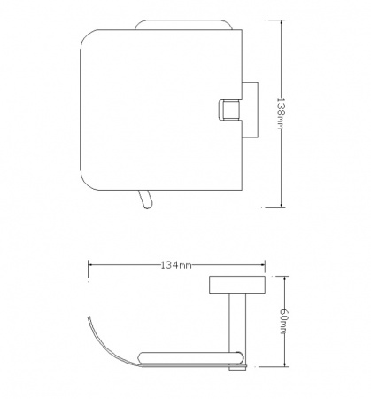 Держатель для туалетной бумаги Omnires Lift 8151ACR фото