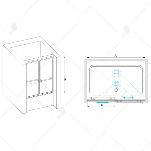 Шторка на ванну раздвижная RGW Screens SC-60 01116017-11 170 см прозрачное стекло фото