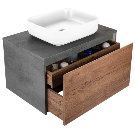 Тумба под накладную раковину Vincea Mesa VMC-2MS800TB 80 см м T.Oak + Beton фото