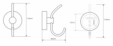 Крючок для ванной одинарный Bemeta Omega 104105242 фото