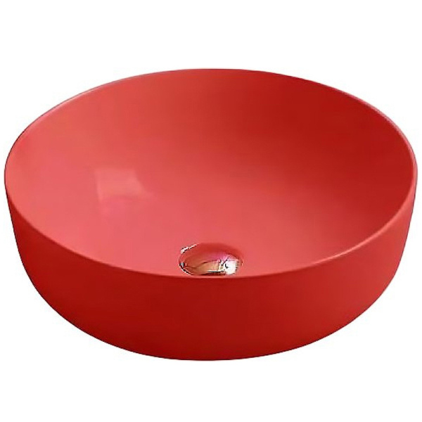 Накладная раковина SantiLine SL-1054MR 41x41 красная матовая фото