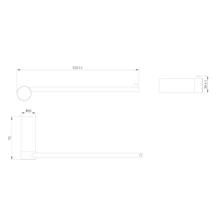 Полотенцедержатель Raiber Premium Graceful RPG-80004 матовое золото фото