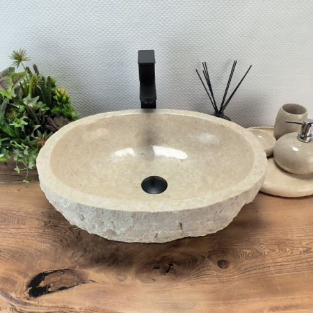 Раковина из мрамора Marble Cream MC-69258 50x40x15  фото