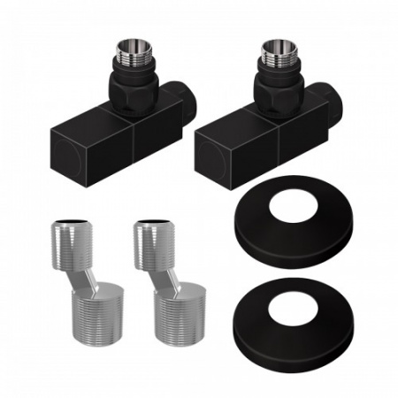 Комплект для подключения полотенцесушителей Lemark LM03412SBL квадратный фото