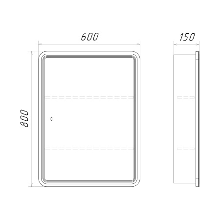 Зеркало-шкаф с подсветкой Comforty Нео-60 00-00017831 фото