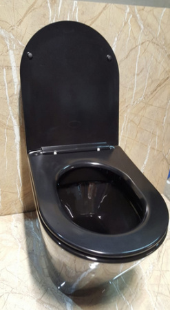 Унитаз приставной CeramaLux NS-3178-18 с сиденьем soft close фото