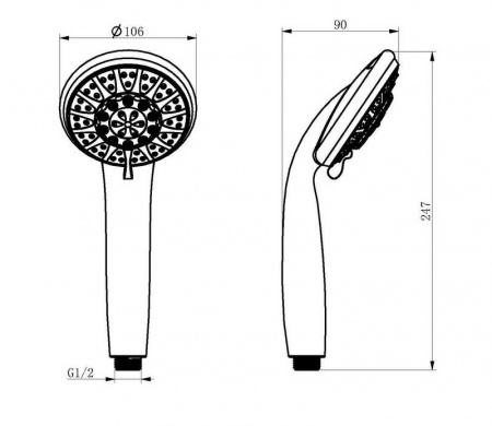 Душевая лейка D&K DC1101101 фото