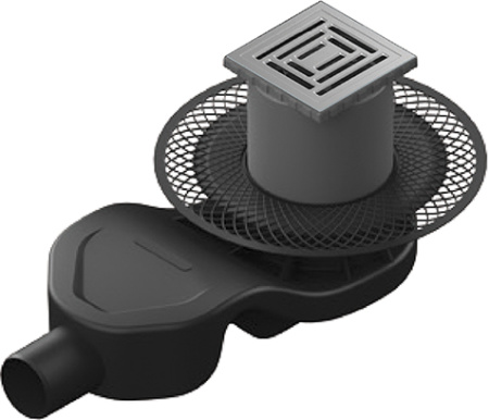 Душевой трап Berges Wasserhaus Platz Uno 090169 10x10 см фото