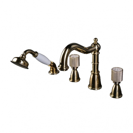 Смеситель на борт ванны Boheme Royal Crystal 395-Royal/CRST фото