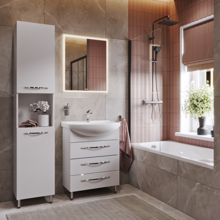 Зеркало с подсветкой и обогревом Aqwella Vision 60 VIS0206AH 70x60 фото