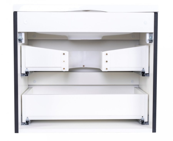 Тумба под раковину Style Line Бергамо мини 60 СС-00002318 черная матовая фото