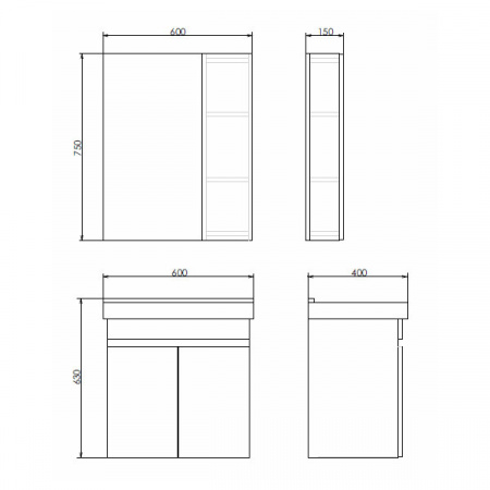Зеркало-шкаф Comforty Тромсе-60 дуб сонома фото
