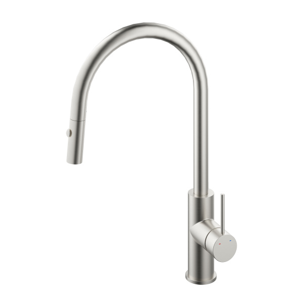 Смеситель для кухни с выдвижным изливом Vincea City VKF-2C1BN брашированный никель фото