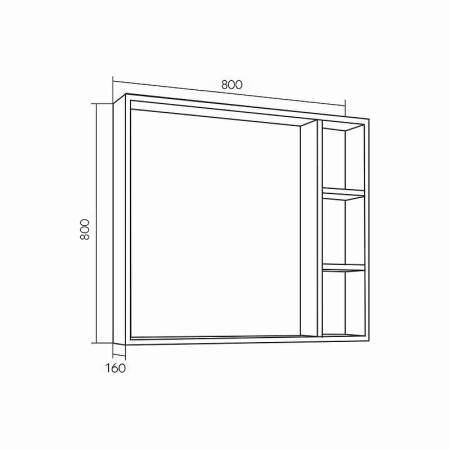 Зеркало-шкаф Grossman Фалькон 80 208003 бетон фото