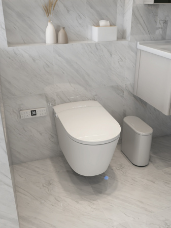 Электронный унитаз-биде импульсный Abber Bequem AC1121S белый фото