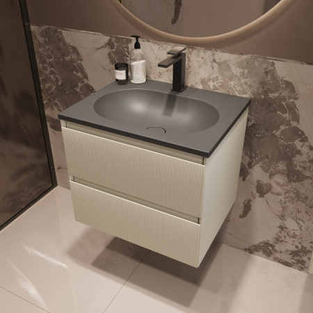Тумба под раковину Vincea Welle 60 VMC-2WL600MBG M.Beige Soft-touch фото