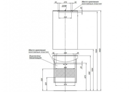 Зеркало Aquanet Грейс 60 00198370 фото