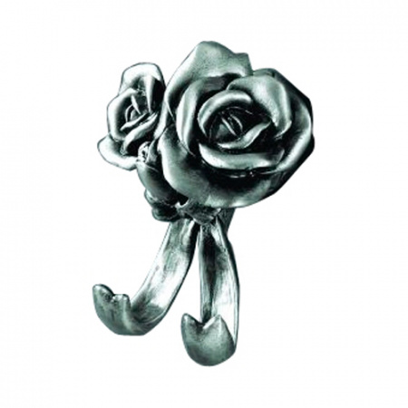 Крючок для ванной двойной Art&Max Rose AM-B-0912-T серебро фото