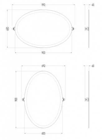 Зеркало поворотное Devon & Devon Beauty DEBEAUTYCR фото