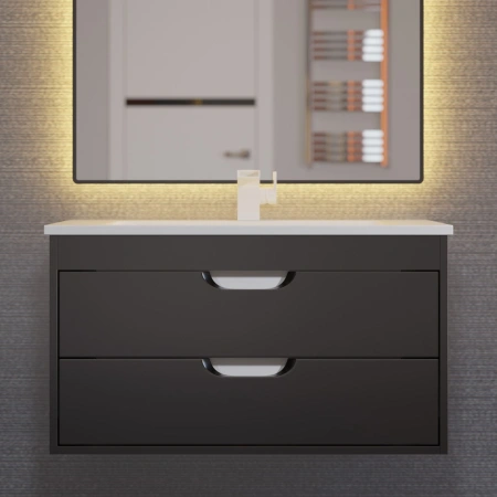 Тумба под раковину Uperwood Modul 80 2930205153 черная фото