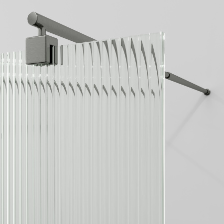 Душевая перегородка WasserKRAFT Vechte 60W44GR-FL рифленое стекло, 100 см фото