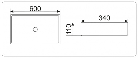 Накладная раковина CeramaLux N 9396 60х34 цвет белый фото