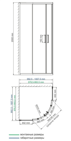 Душевой уголок WasserKRAFT Tauber 64S23 100x100 никель/прозрачное стекло фото